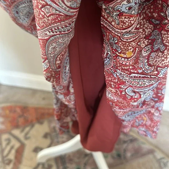 NWT Talbots Paisley Fall Dress Petite Large - Picture 5 of 9